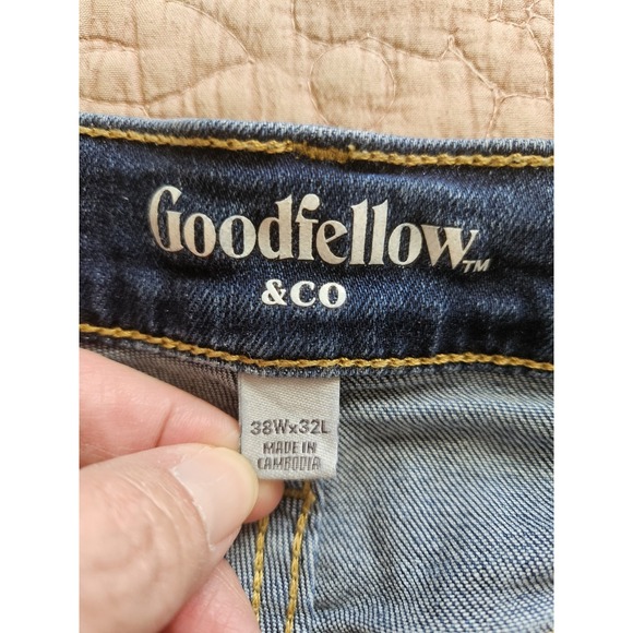 Goodfellow Straight Recto Fair Trade Certified Factory Men's Blue Jeans 38X32 - Picture 4 of 5